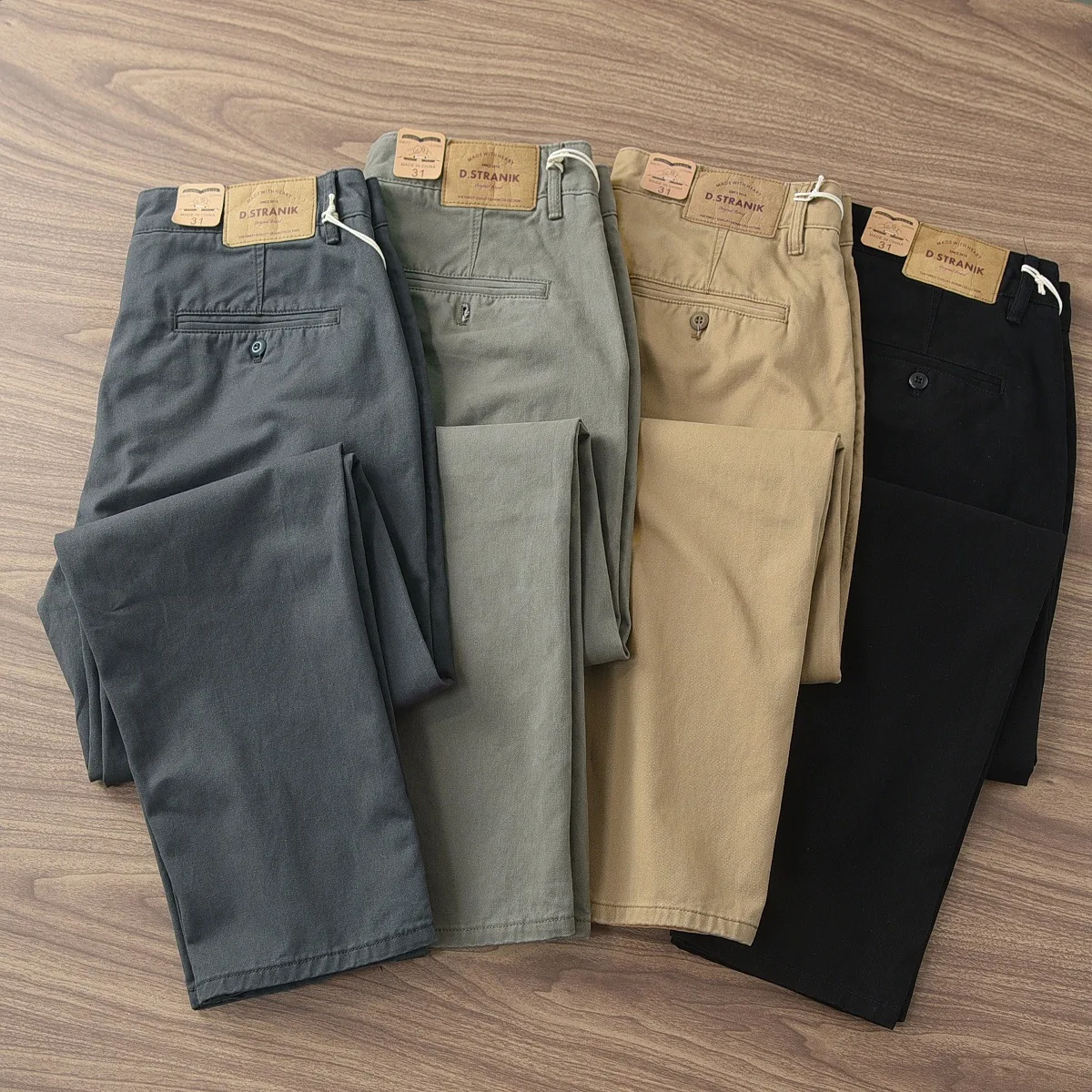 

Men's Casual Pants Loose Straight Fit Vintage Washed Cotton Work Trousers Plus Size Guys Spring Autumn Daily Wear Streetwear