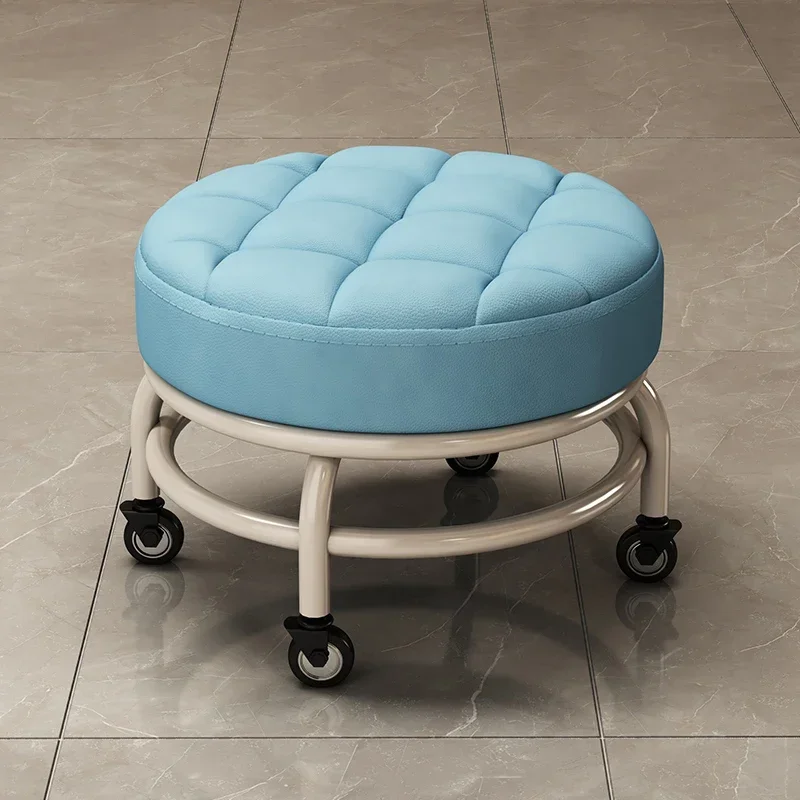 

Salon Furniture Game Pulley Round Stool Pedicure Chair Low Stools Floor Nail Changing Shoes Sofa Stool Office Footstool