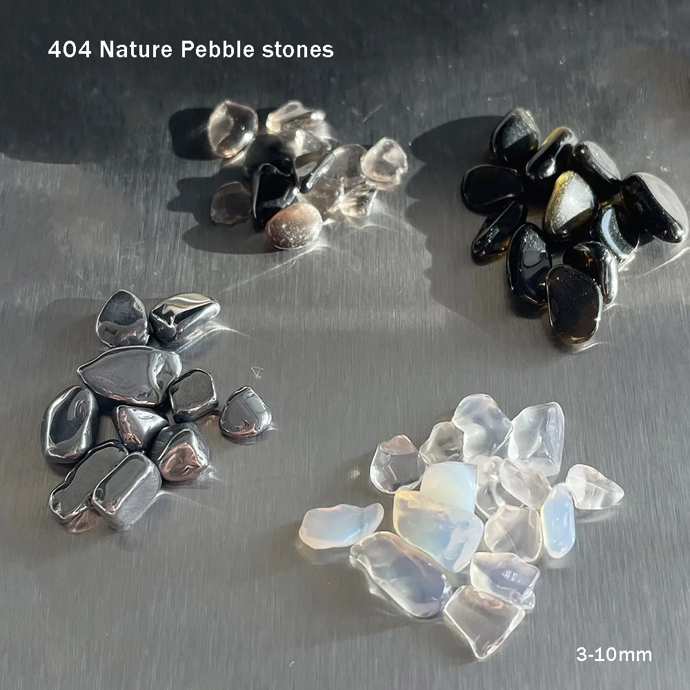 -Nature Pebbles- Normcore Cool Knickknacks 3-10mm Irregular Fancy Crystal Stone Ornament Glossy Hertz Silver Nail DIY Stones 404