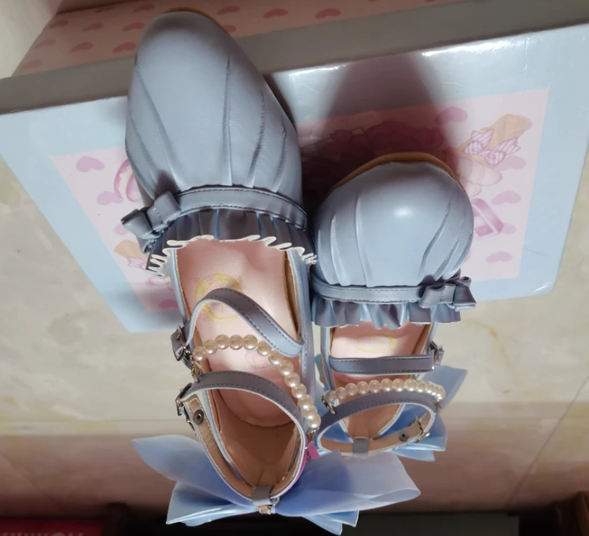 

Spring Autumn Lolita Style Round Toe Shoes for Women Casual Elegant Princess Bowknot Sweet Cute High Heel Pumps 2025 New