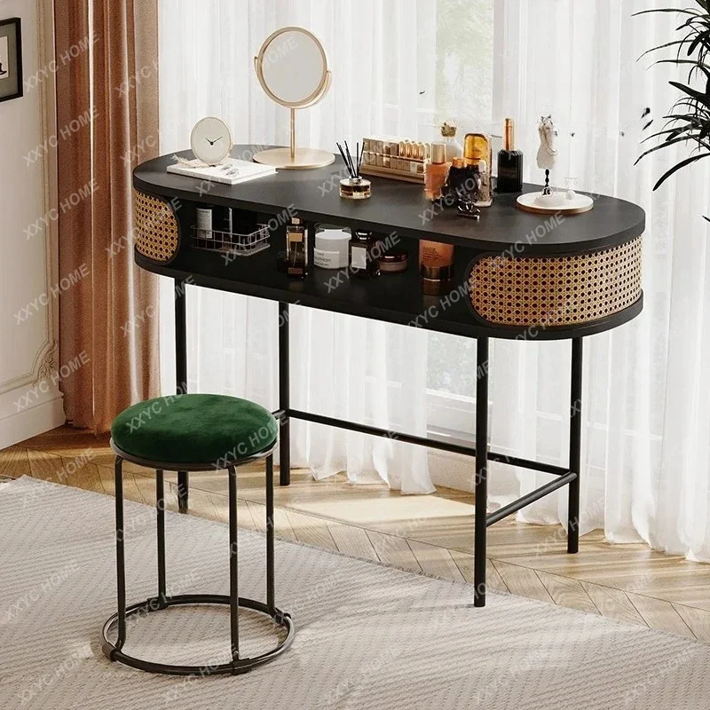 X  Medieval Style All-solid Wood Dresser Bedroom Small Apartment Simple Creative Makeup Table
