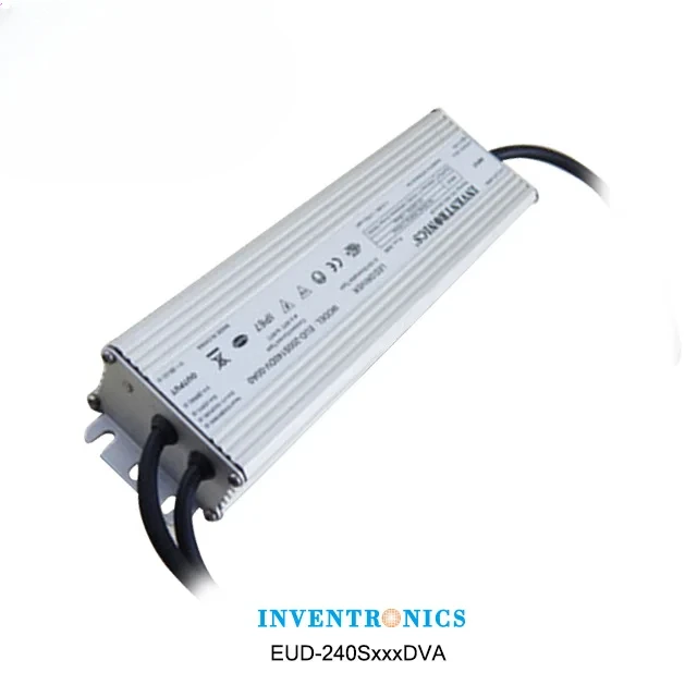 Inventronics EUD Series 240W قابل للبرمجة 0-10V IP67 Led Driver