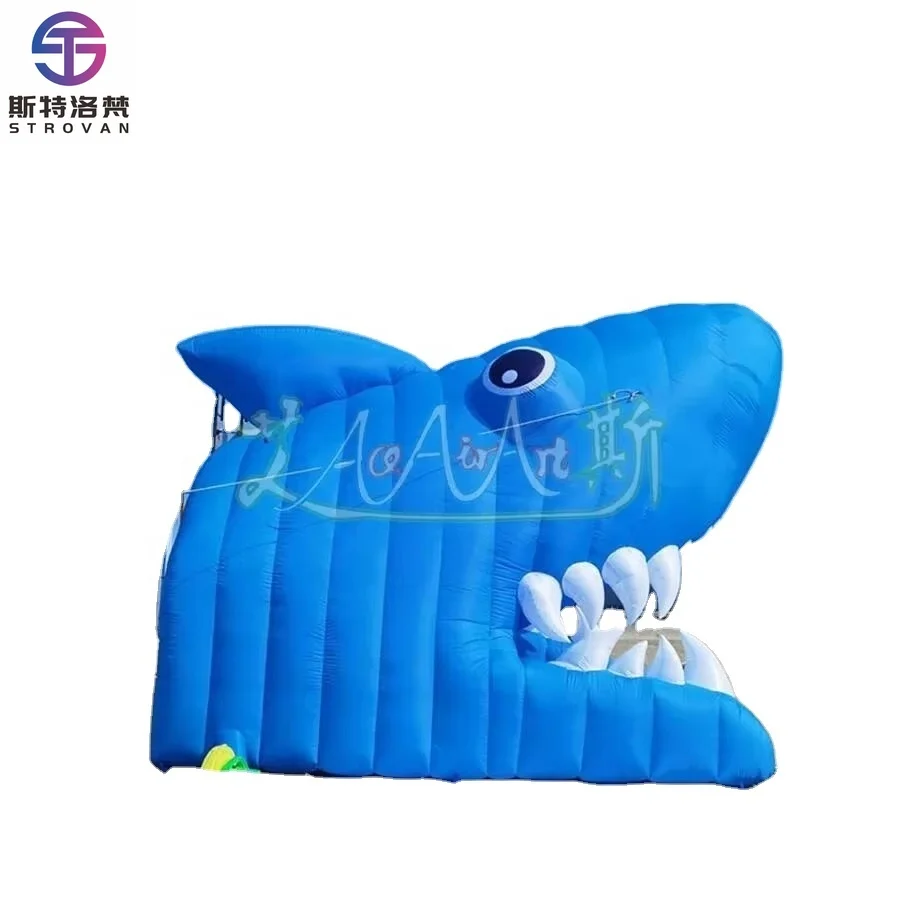 

STLF 7mL Outdoor Giant Inflatable Shark Tunnel Tent for Big Event Party Advertising Sea Shipping Available Air Blown Animal Prom