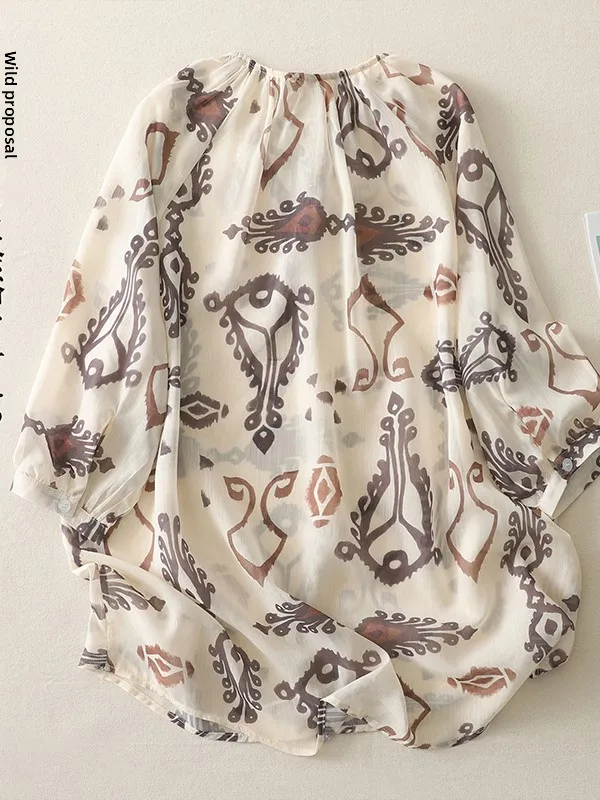 

N Sle Хлопково-льняная кукла irt Свободный легкий летний Новое поступление Женский топ с защитой от солнца больших размеров Повседневный круглый...