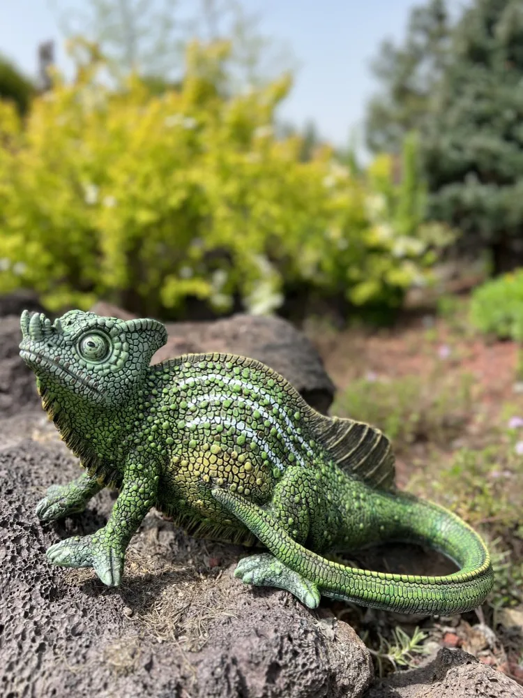 Simulated Animal Chameleon Resin Ornaments Kindergarten Landscape Sculpture Crafts Outdoor Garden Courtyard Figurines Decoration