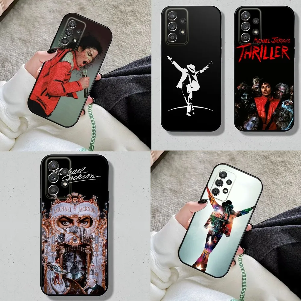 Dancer M-Michael Jackson Phone Case For Samsung S24,S23,S22,S21,S20,S10,S10E,S9 Plus FE Note 20 Plus Soft Black Cover Shell