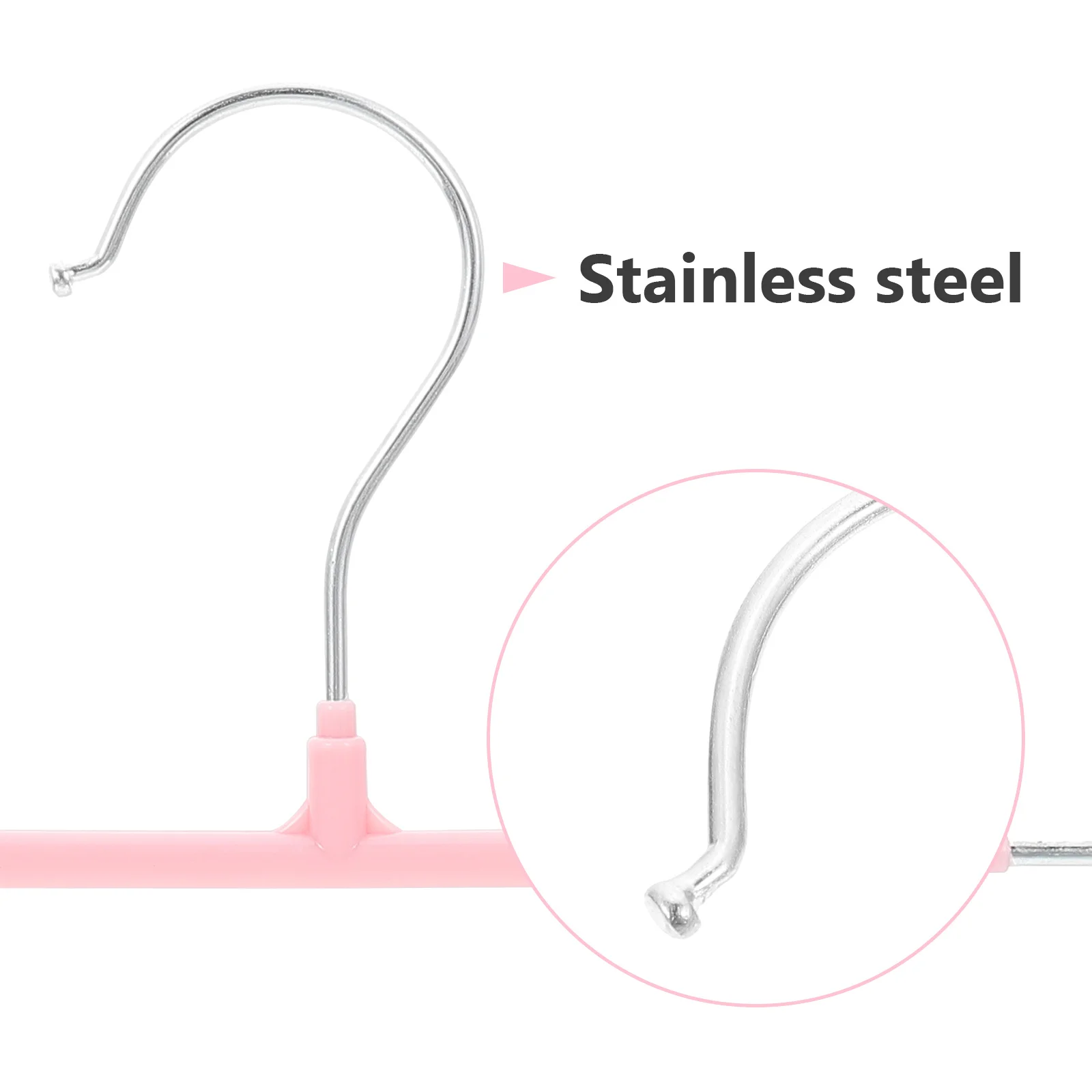 

10 Pcs Pant Hangers with Clips Clothes for Skirts Household Pants Space Saving Stainless Steel