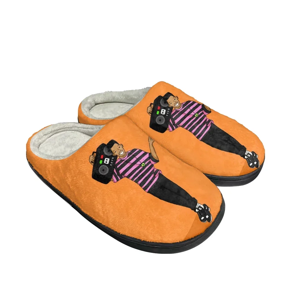 Fresh Prince of Bel Home Cotton Custom Soft Plush Flat Slippers Mens Womens Sandals Plush Casual Keep Warm Shoes Thermal Slipper