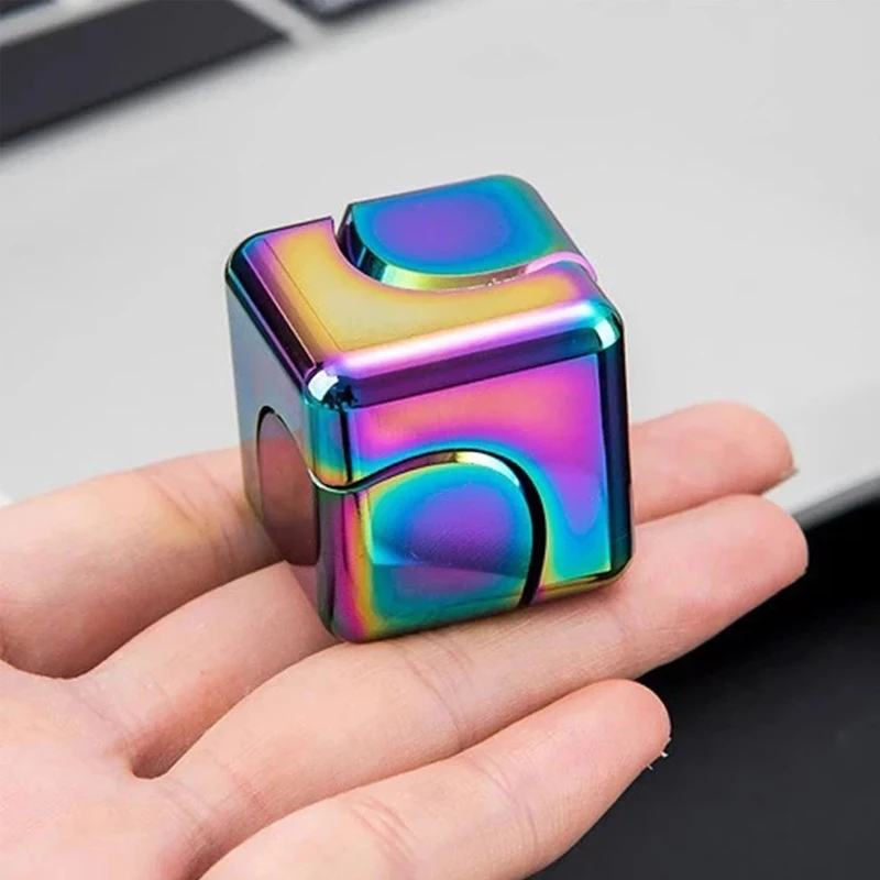 Square Fidget Spinner Adults Children Autism Anxiety Anti Stress Toy Handspinner Metal Spinning Top EDC Gadgets Cool Stuff