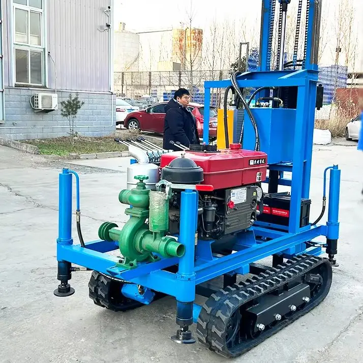 Customized Tractor Attached Well Rig Diesel Powered Wheeled Portable Design Farmland Water Intake Machine