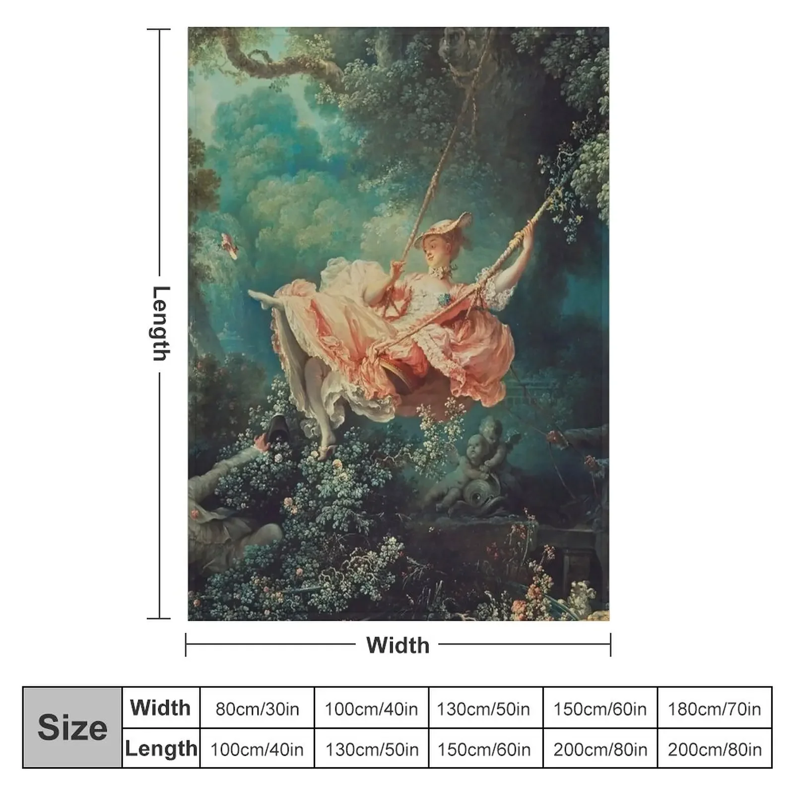 The Swing Painting - Jean-Honoré Fragonard Throw Blanket Retros Sofa Throw Soft Plush Plaid christmas decoration Blankets