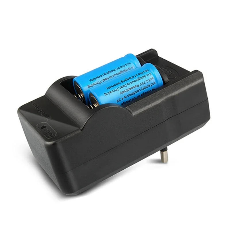 GTF 16340 Charger Ajustable Universal Dual Battery Charger Charging For 3.7V 16340 Li-ion Rechargeable Battery EU/US Plug