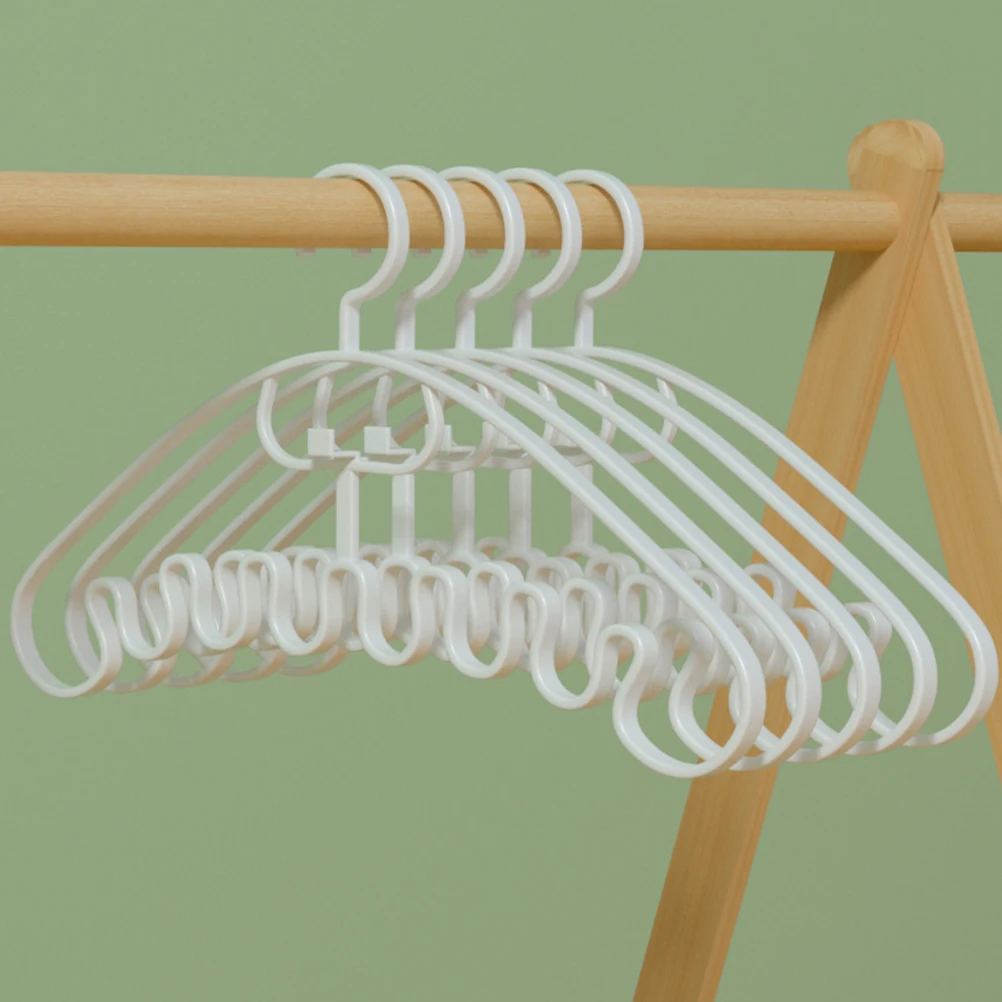

10 Pcs Wavy Hanger Clothes Hanging Rack Hangers for Camisoles Hook up Space Saving Closet Organizer Pp Bras