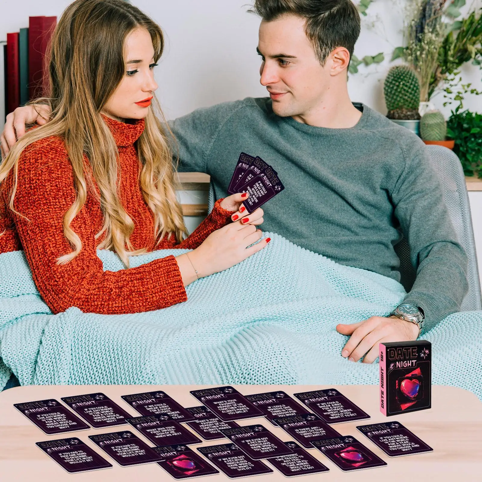 

Couples Card Game Couples Conversation Cards For Date Night Idea 50-Sheet Romantic Relationship Deck Activity For Travel Road