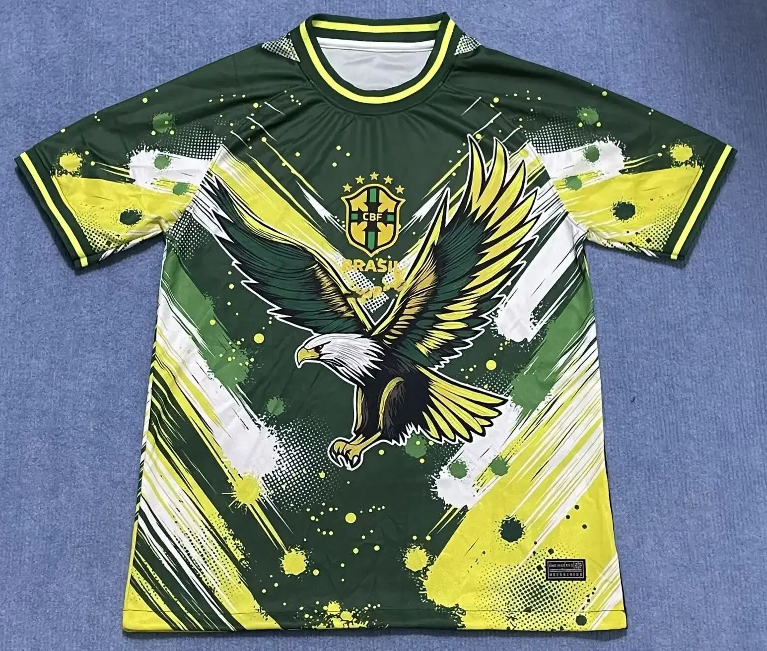 

Мужской бразильский футбольный трикотаж с 3D принтом, летний детский тренировочный футбольный трикотаж, быстросохнущая легкая одежда для родителей и детей
