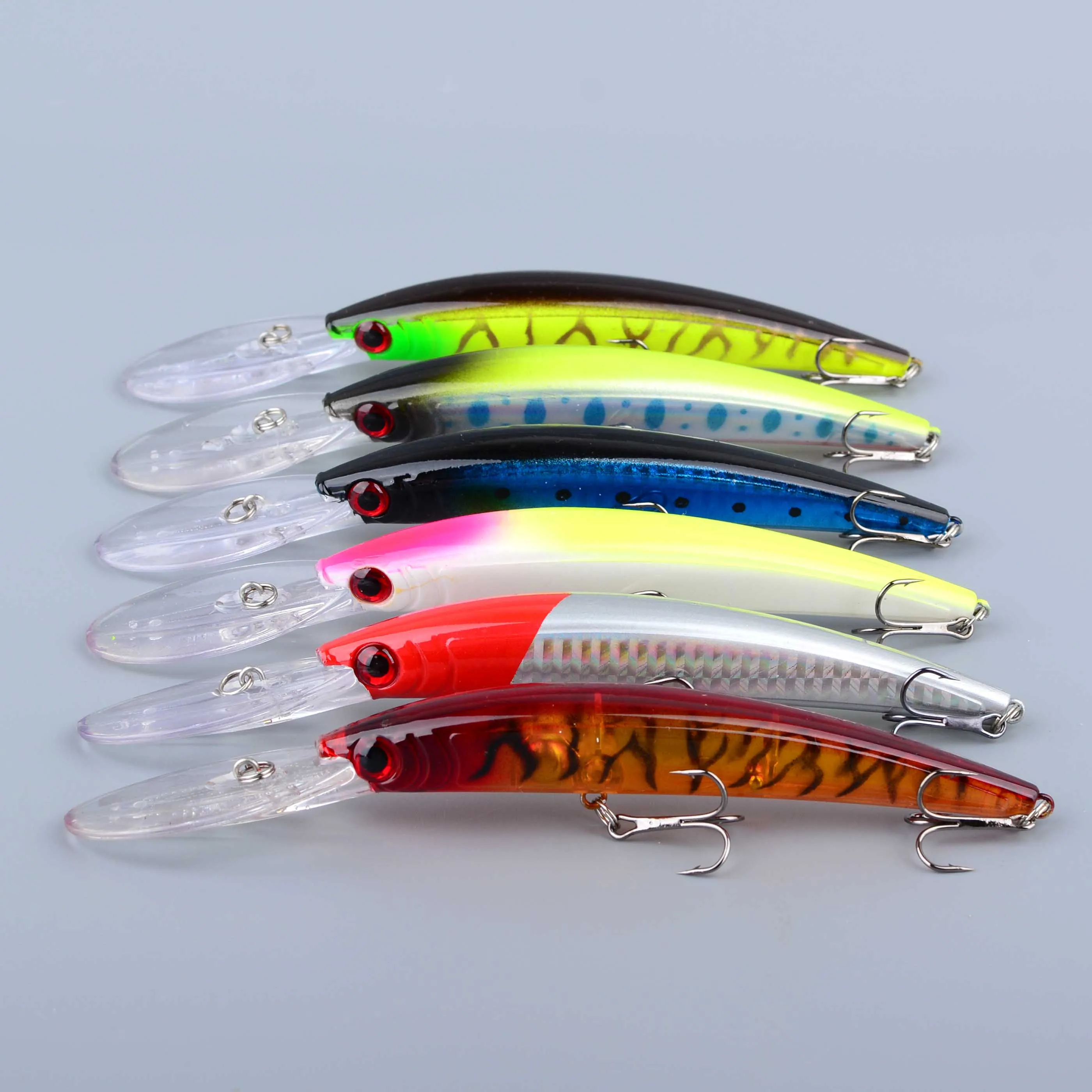Wobbler minnow flotante grande para lucio, bass y curricán - imagen 3