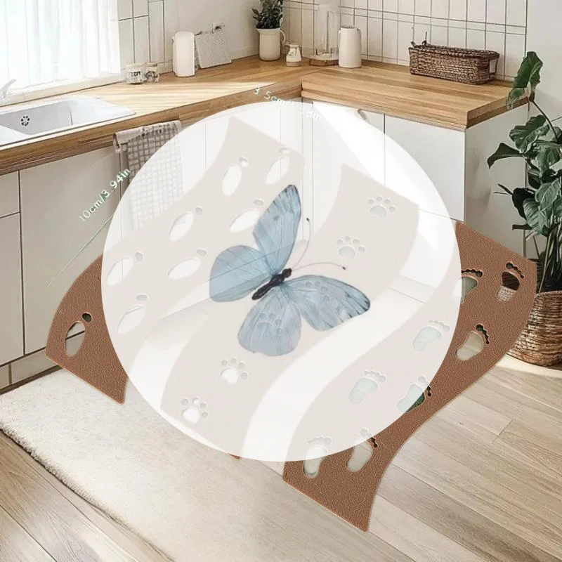 인형의 집 크리스마스 장식: 요정 정원 설정을 위한 발자국 바닥 매트 5개 세트