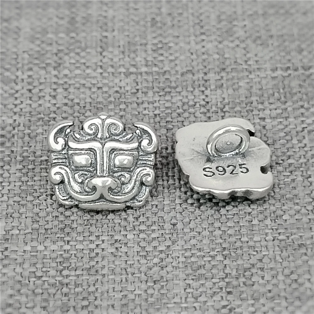 

Бусины-пуговицы Kylin из стерлингового серебра 925 пробы, серебро 925 пробы, китайский браслет Fortune Pixiu, проставка