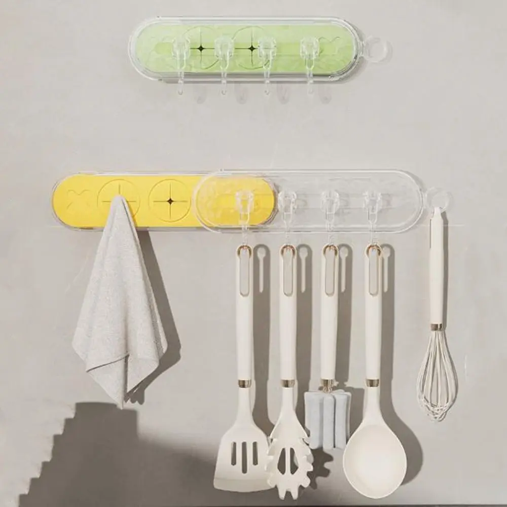 

2Pcs Creative Punch Free Suction Cup Hooks Wall mounted Plastic Door Back Gap Rack Space Saving Towel Key Hook Bathroom