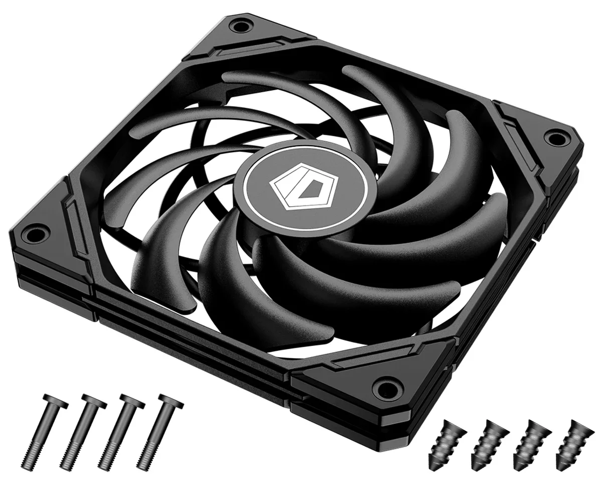 

2pcs ID-COOLING NO-12015-XT black Super Slim 15mm Thinckness Ultra-Thin PWM Temperature Control 12cm Chassis Cooling Fan