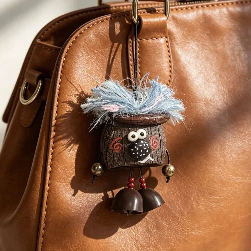 Eco-friendly Nut Shell Funny Tongue Doll Keychain Fabric Lightweight Key Pendant Rope Creative Creative Ornament Car Decor