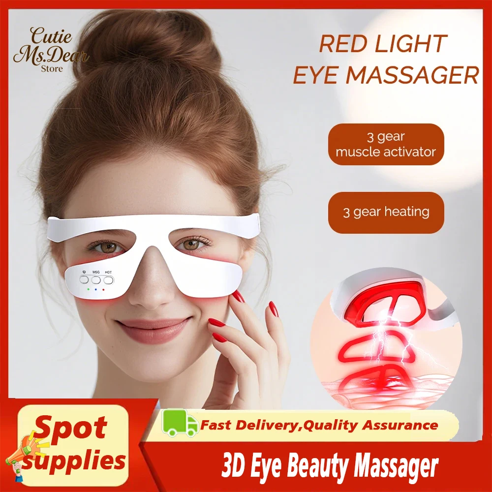 Appareil portatif de Massage des yeux à la maison, dispositif de Protection des yeux par Vibration à lumière rouge, apaisant la Fatigue oculaire et embellir les yeux