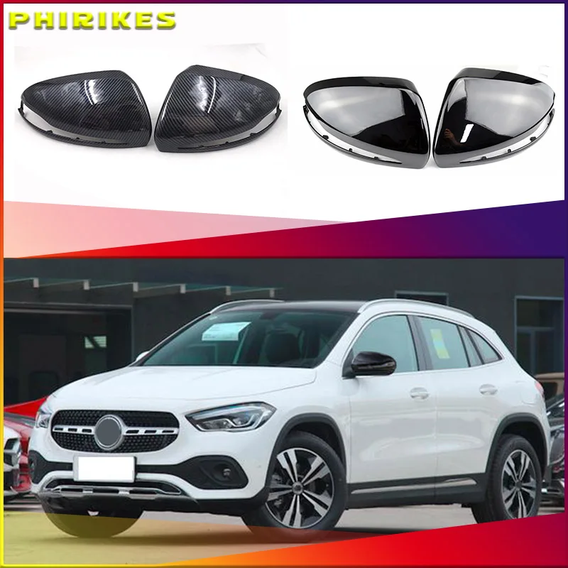 ABS Horns Rearview Mirror Frame Cover Trim For Mercedes Benz C W205 E W213 S class W222 GLC X253 GLB Left hand drive