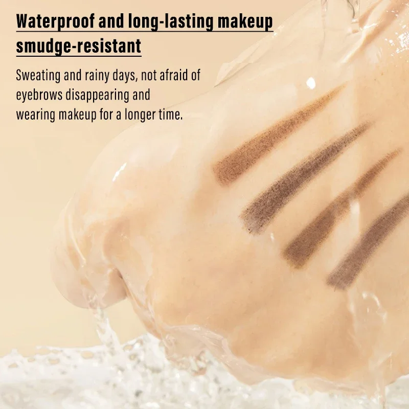 Small Gold Bars Rotable Eyebrow Pen Extremely Fine Double-headed Eyebrow Pencils Lasting Waterproof Smooth Wild Brow Cosmetics