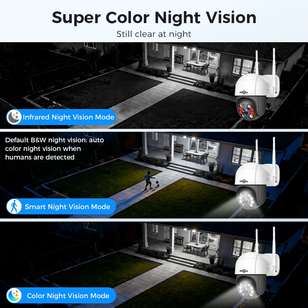 Hiseeu-cámara inteligente PTZ 4K de 8MP, videocámara inalámbrica con Wifi, Zoom Digital 5x, detección humana IA, ONVIF, CCTV, IP, protección de seguridad Iptv