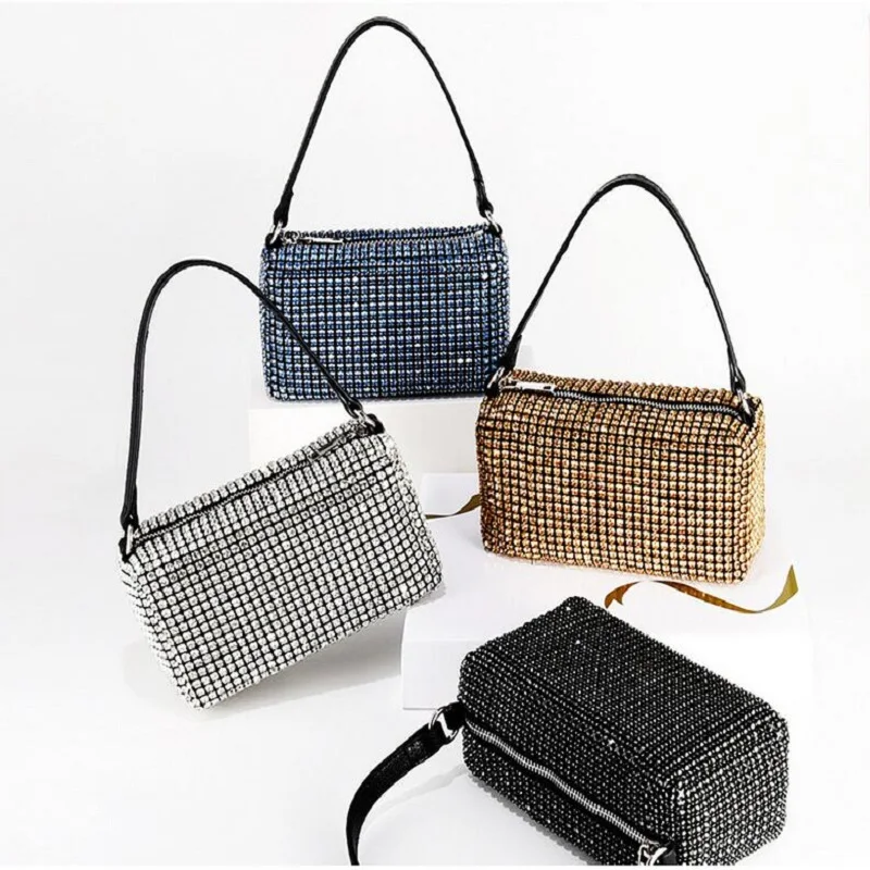 Luxury Designer Rhinestone Handbag for Women Bag Shoulder Bag Crystal Purse Ladies Female Crossbody Bag Shining Diamond Bag