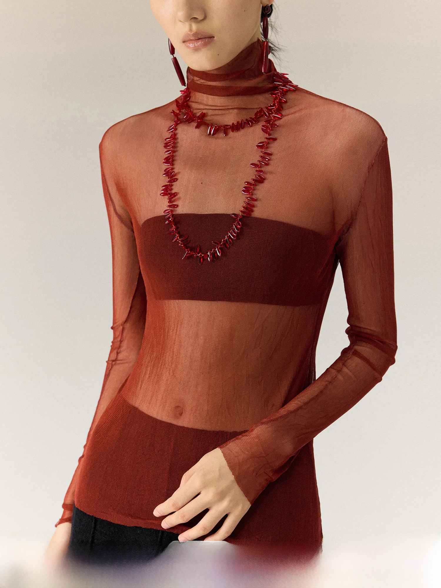 

MURMURMI Весенняя капсульная коллекция: Шелковая дышащая легкая футболка с длинным рукавом для женщин на каждый день