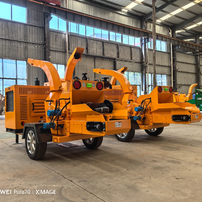 

Wood Chipper with Diesel Engine Forestry Wood Chipper Machine Wood Crusher 15hp Industrial Adjustable Discharge Size