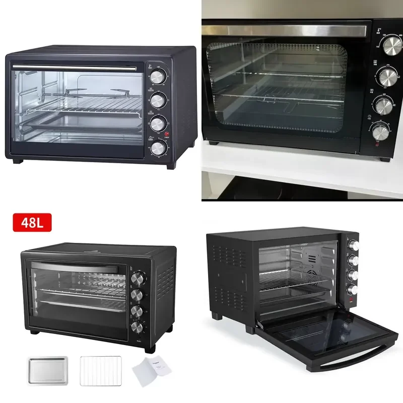 for  Large Capacity 48L Stainless Steel Electric Air Oven New Design 2000 Watts Multifunctional Toaster Pizza Baking