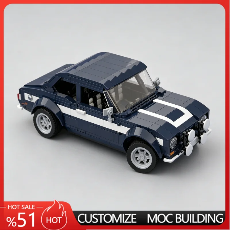 

1259 PCS Classic Escort Car Model Creative Building Blocks Retro Sports Vehicle Assembly Toy Educational DIY Gift For Collector