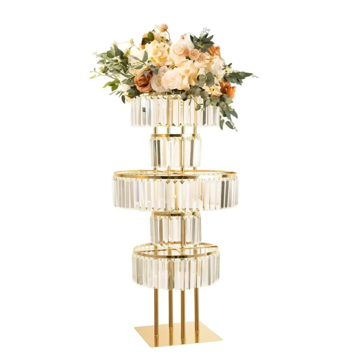 2pcs/10pcs)120cm/130cm) 5 Tiers acrylic  Flower Stand, Flower walkway Stand for Wedding, Wedding floral Centerpieces  vase Stand