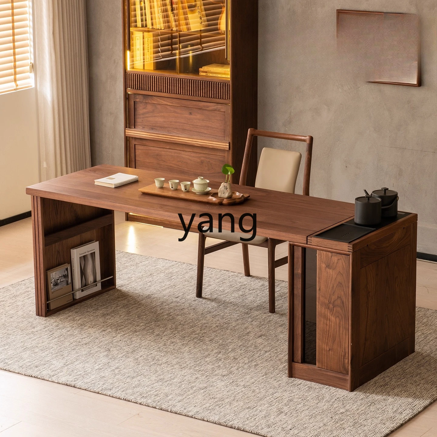 

LZR office home medieval style solid wood coffee table kung fu tea table