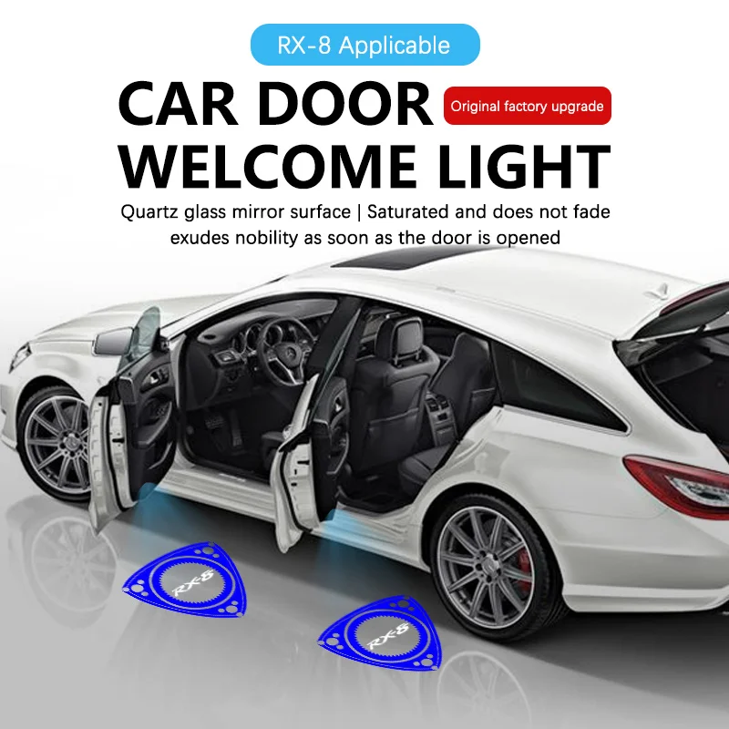 LED Car Door Interior Welcome Ghost Shadow Warning Light For Mazda RX-8 2004 2005 2006 2007 2008 2003-2018 RX8 Accessories