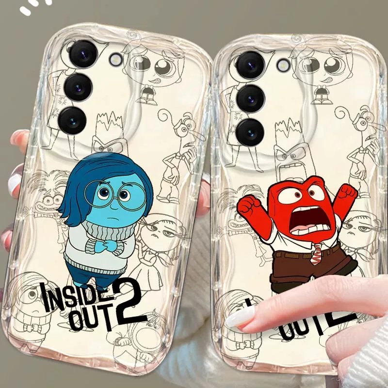 ديزني داخل خارج الكرتون قضية الهاتف لسامسونج غالاكسي S25 S24 S23 S22 S21 S20 A16 A55 A05 A07 الترا زائد FE 5G موجة النفط