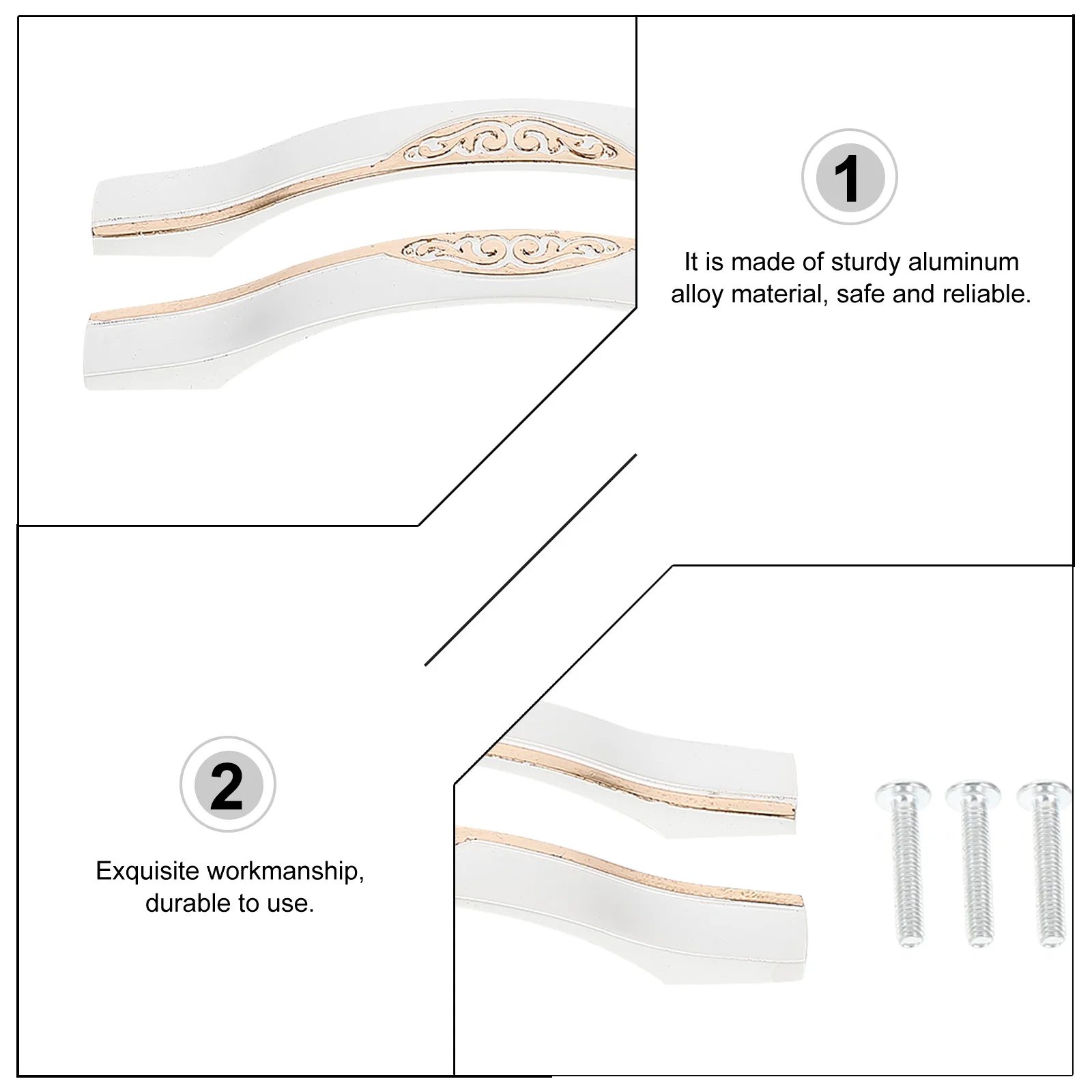 

2 set European Style Cabinet Handle Drawer Puller For Wardrobe Closet Cupboard Furniture Modified Door Puller