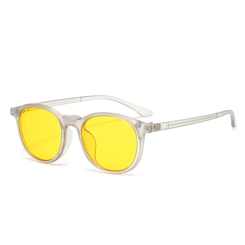 VCKA Transparent Frame Women Myopia Sunglasses 6 In 1 Magnetic Clip Glasses Round Men Polarized Prescription Eyeglass -0.5~-6.0