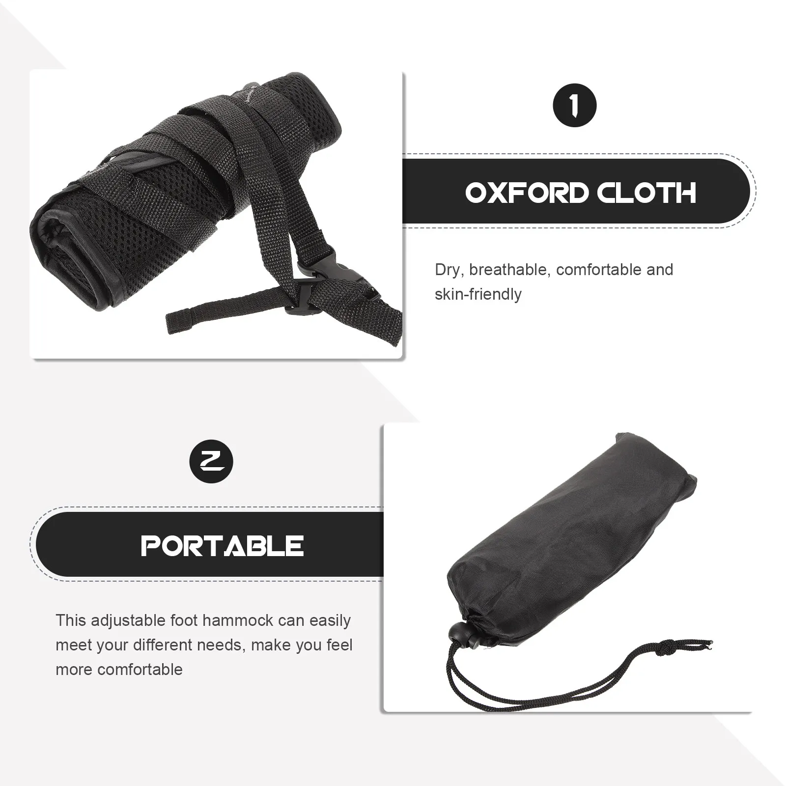 Airplane Foot Hammock Breathable Adjustable Footrest Travel Foot Sling for Flight Travel Airport Essentials Airplane Footrest