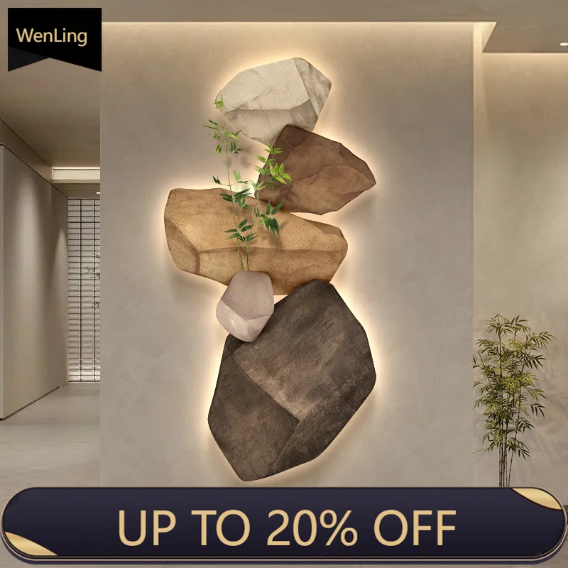 Modern Simple Entrance Porch Mural Corridor Senior Sense LED Wall Lamp Painting Living Room Healing Wall Lamp Painting
