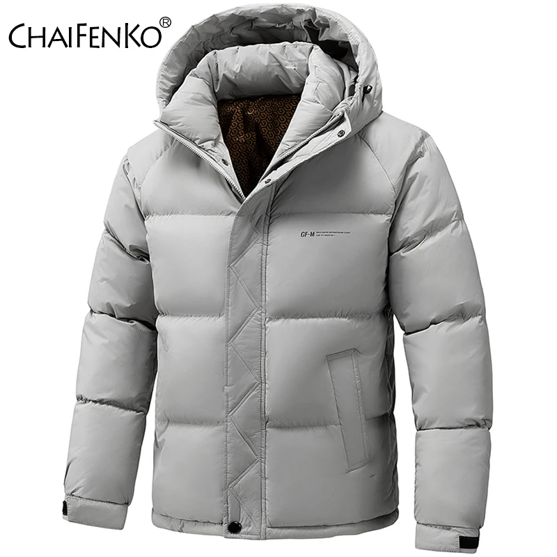 

New Fashion Casual Hooded Men Parka Outdoors Comfort Versatile Keep Warm Coat Winter Simplicity Windproof Thicken Solid Jacket