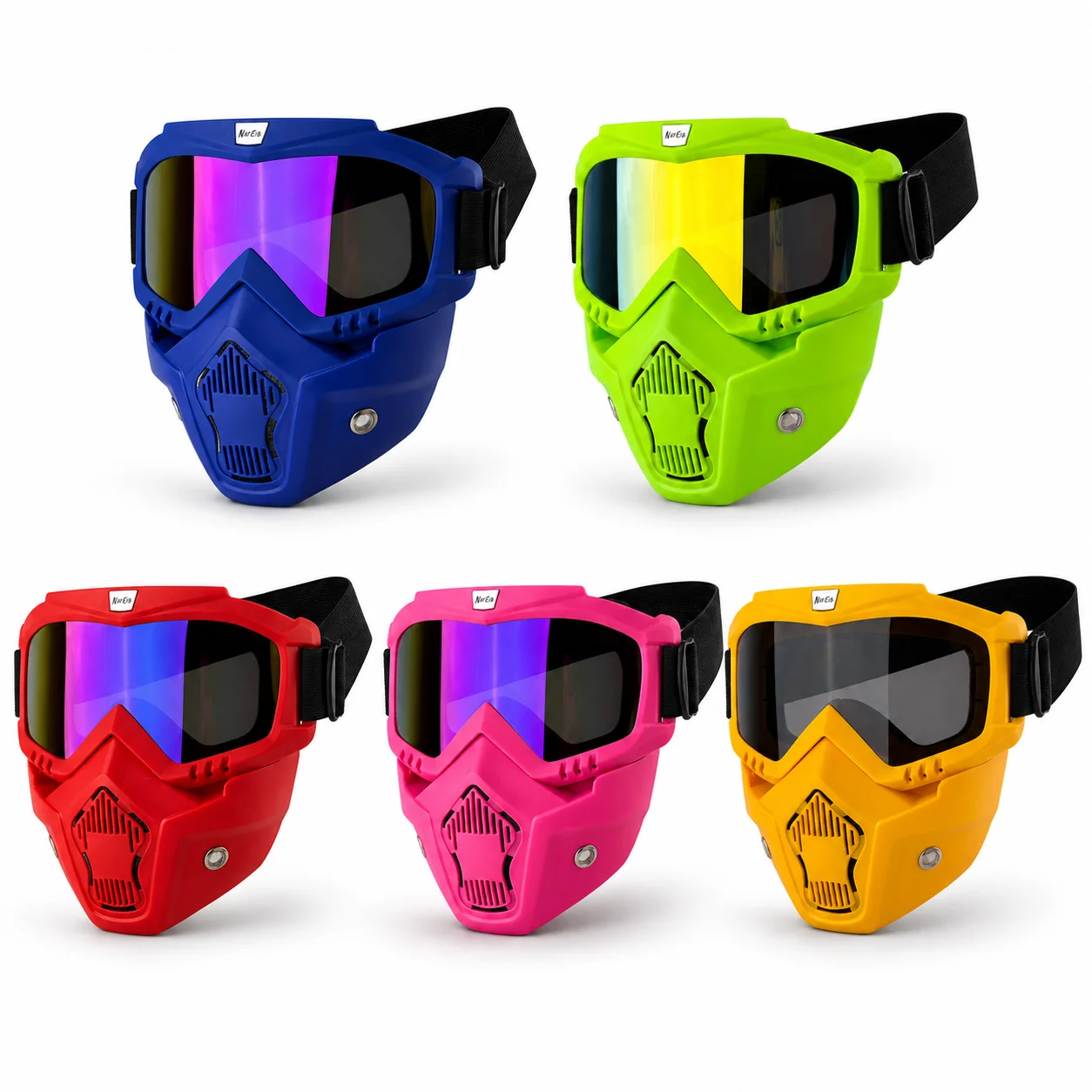 Protective Motorcycle Face Mask Removable Full Face Tactical Motorcycle Helmet Goggles Riding Motocross Glasses Moto Accessorie