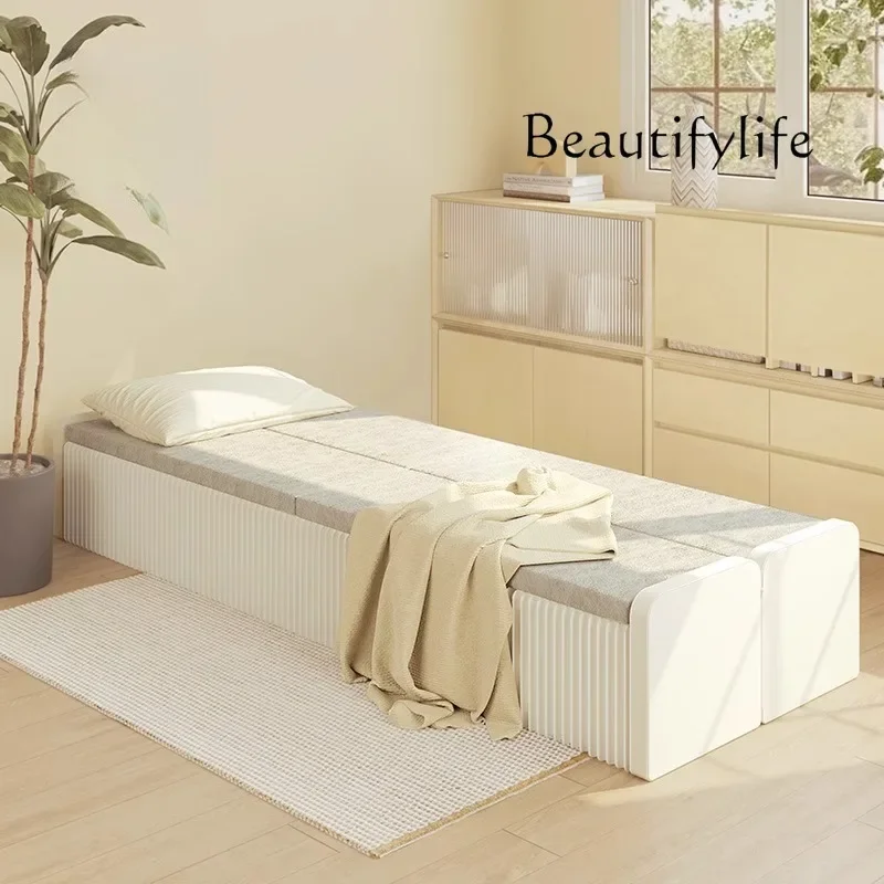 XX H Japanese Luxury Bed Minimalist Fancy Aesthetic Frame Bed Folding Multifunctional Cama De Lujo Para Dormitorio Bedroom Furni