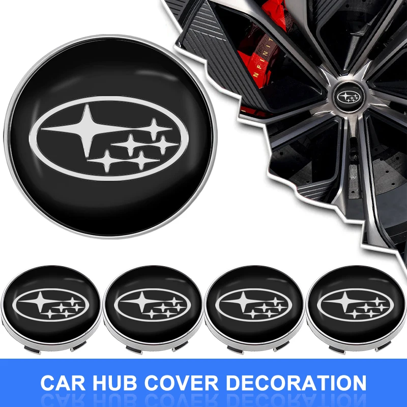 

4pcs Car Wheel Center Hub Cap Stickers Rim Cover Emblem Decal For Subaru Forester Xv Impreza Wrx Sti 2010 Outback Legacy