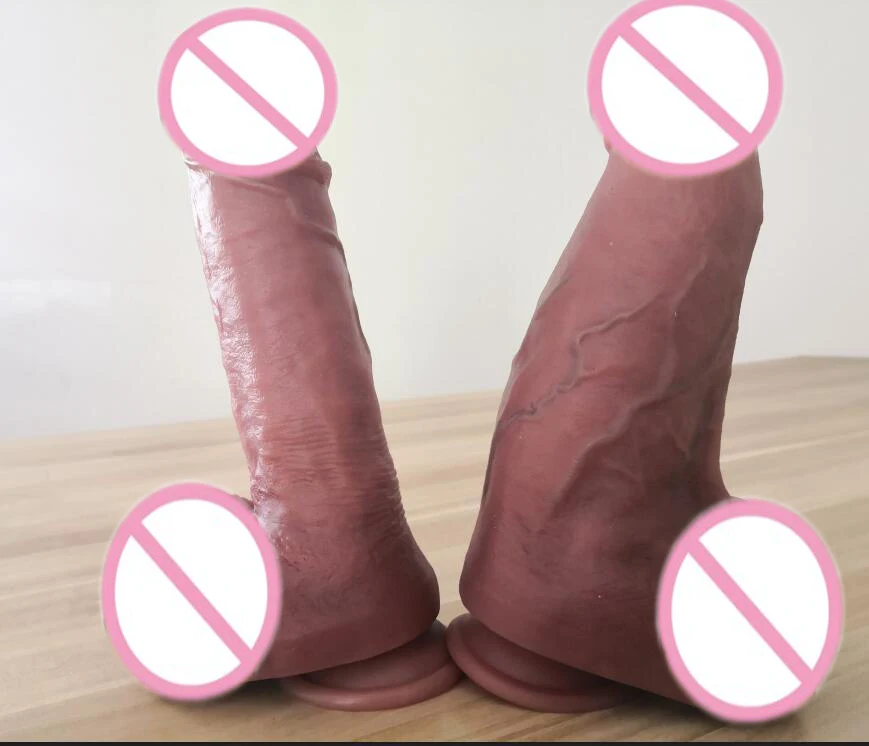 HOWOSEX Huge Dildo XXL Double-layer Silicone Suction Cup Dildos for Women Big DickRealistic Penis Soft Sexy Female Anal plug