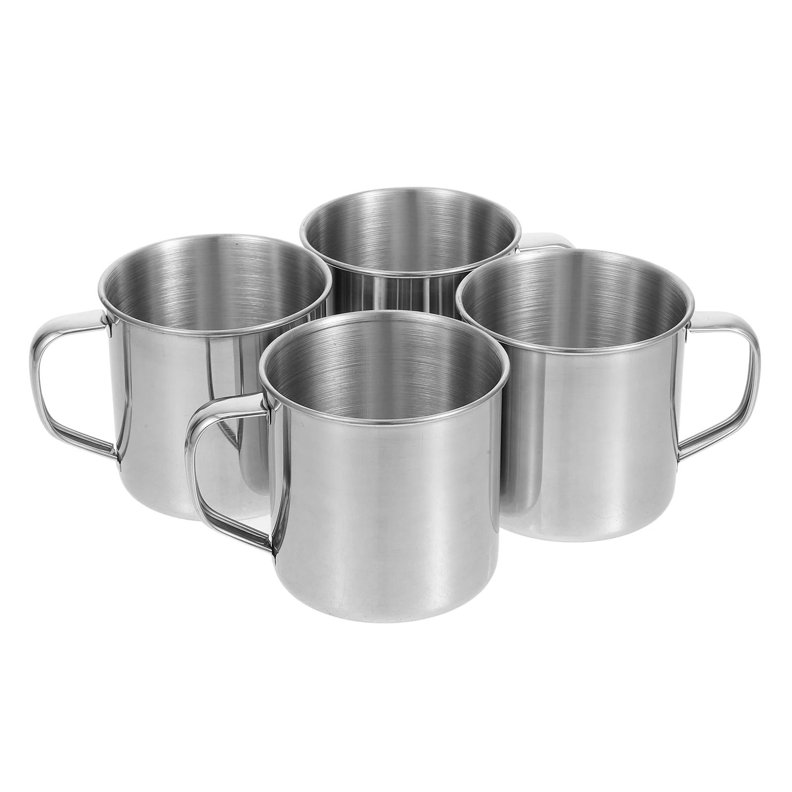 

2pcs Steel Water Cups Outdoor Tea And Coffee Mug Coffee Mugs 304 Metal Tumbler Camping Travel Tea Drinkware