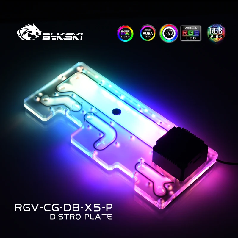 BYKSKI RGV-CG-DB-X5-P Acrylic Tank use for COUGAR DARKBLADER X5 Computer Case /Efficient and Attractive/with addressable LED