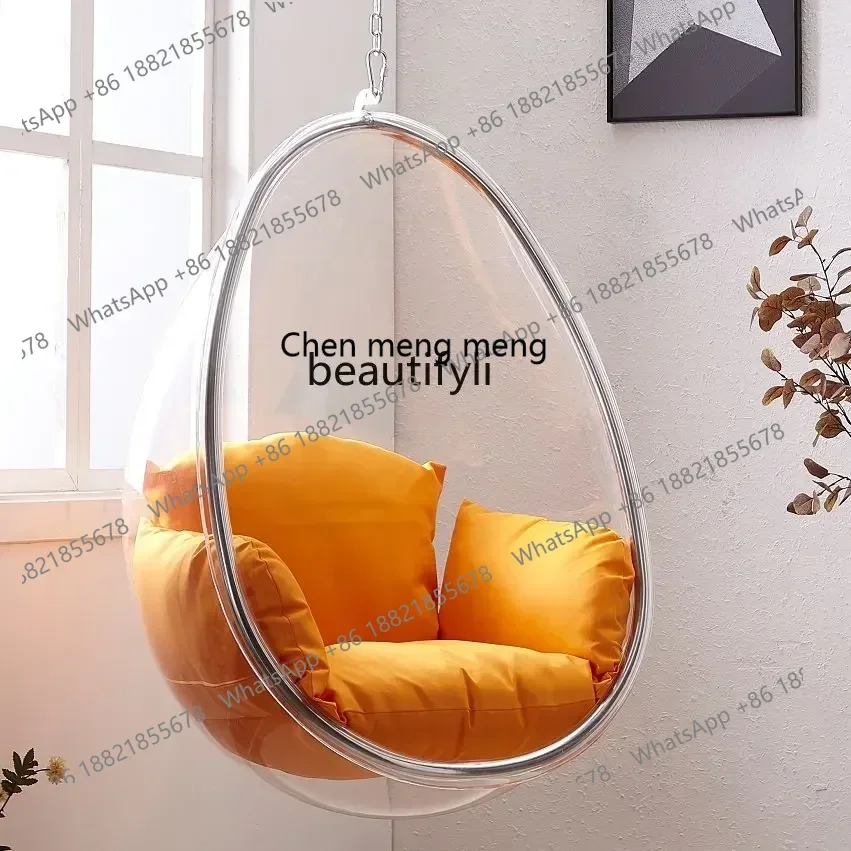 P178 Sedia trasparente Palla di vetro Aliante per interni Cestino sospeso Palla sospesa Poltrona da massaggio Altalena nordica per esterni B & B